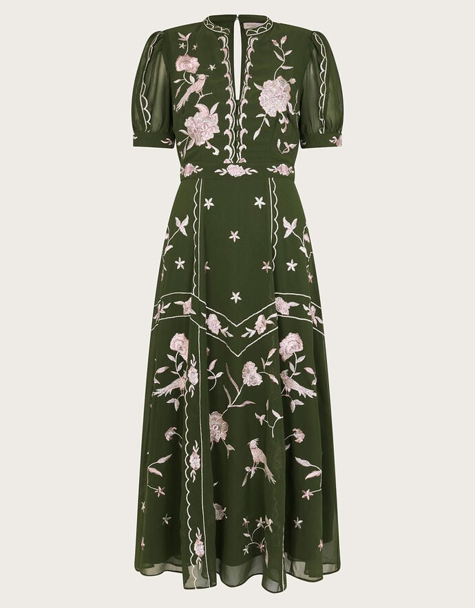 Green Embroidered Short Dress - Ready to Ship main image 0