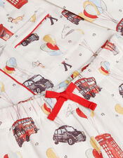 London Print Flannel Long Pyjamas Set, Ivory (IVORY), large