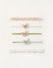 Baby Rosette and Butterfly Bandos 5 Pack, , large