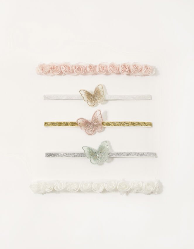 Baby Rosette and Butterfly Bandos 5 Pack, , large