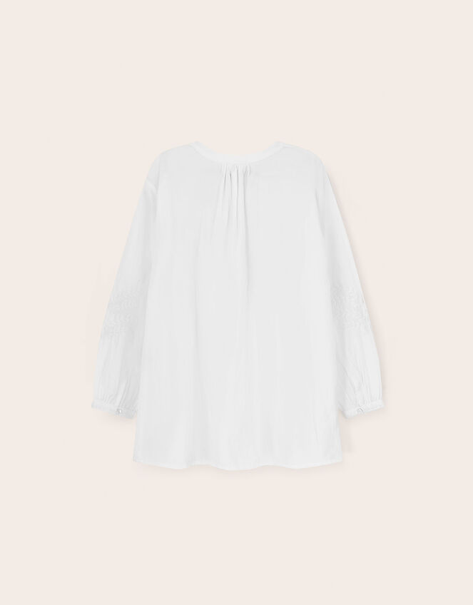 East Alva Hand-Chikankari Embroidered Top, White (WHITE), large