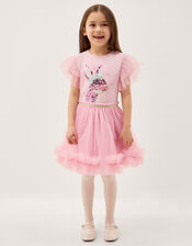 Bunny Sequin Disco Dress, Pink (PINK), large