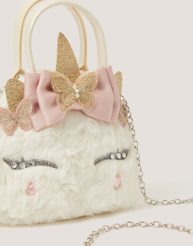 Luna Fluffy Unicorn Bag, , large