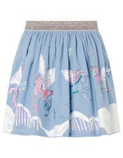 Sequin Cloud Unicorn Skirt, Blue (BLUE), large