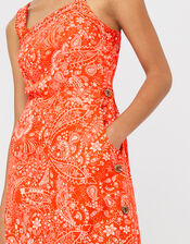 Misty Printed Midi Dress in LENZING™ ECOVERO™, Orange (ORANGE), large