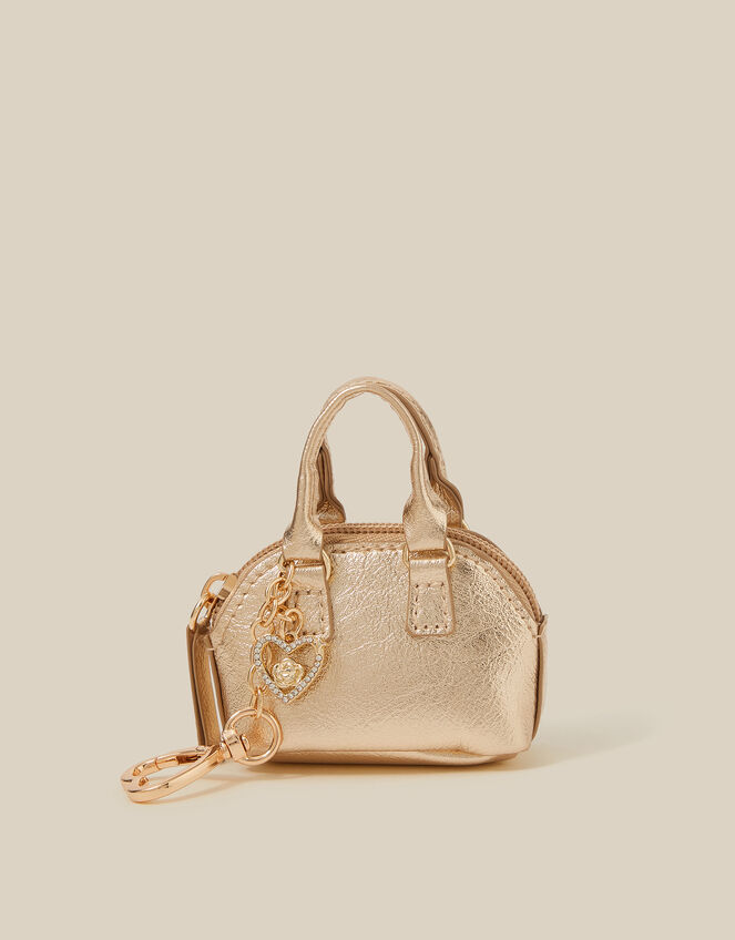 Mini Bag Charm, Gold (GOLD), large