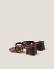 Tilly Toe Thong Mules, Red (BURGUNDY), large