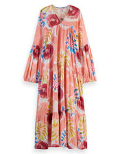 Scotch and Soda Crinkle Maxi Dress, Pink (PINK), large