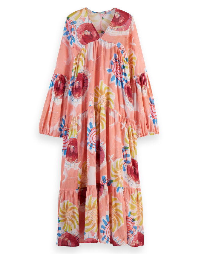 Scotch and Soda Crinkle Maxi Dress, Pink (PINK), large