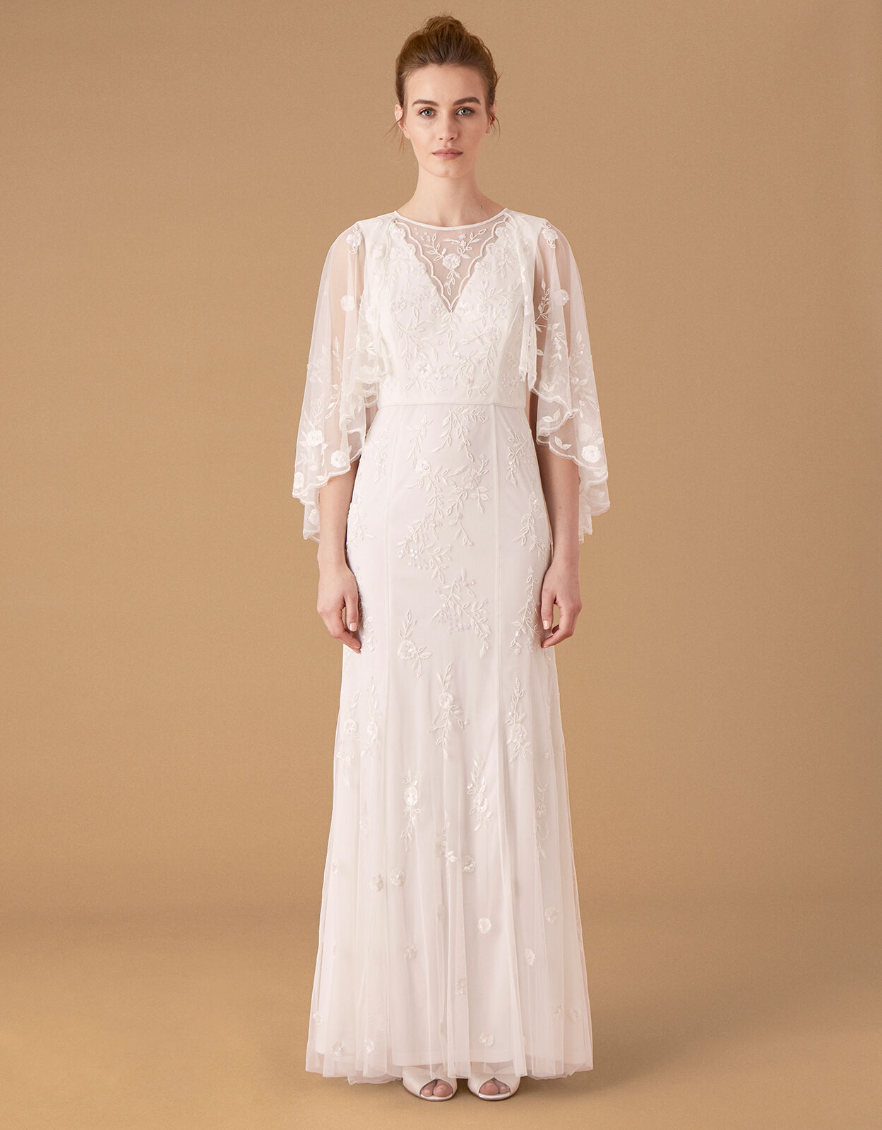 Cape wedding dress uk clearance