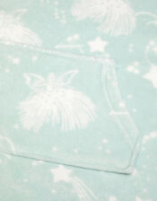 Fleece Fairy Print Blanket Hoodie, Green (GREEN), large