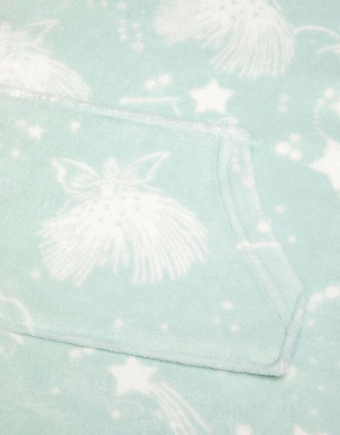 Fleece Fairy Print Blanket Hoodie, Green (GREEN), large