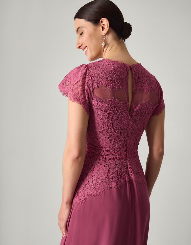 Monike Short Sleeve Lace Bridesmaid Dress
