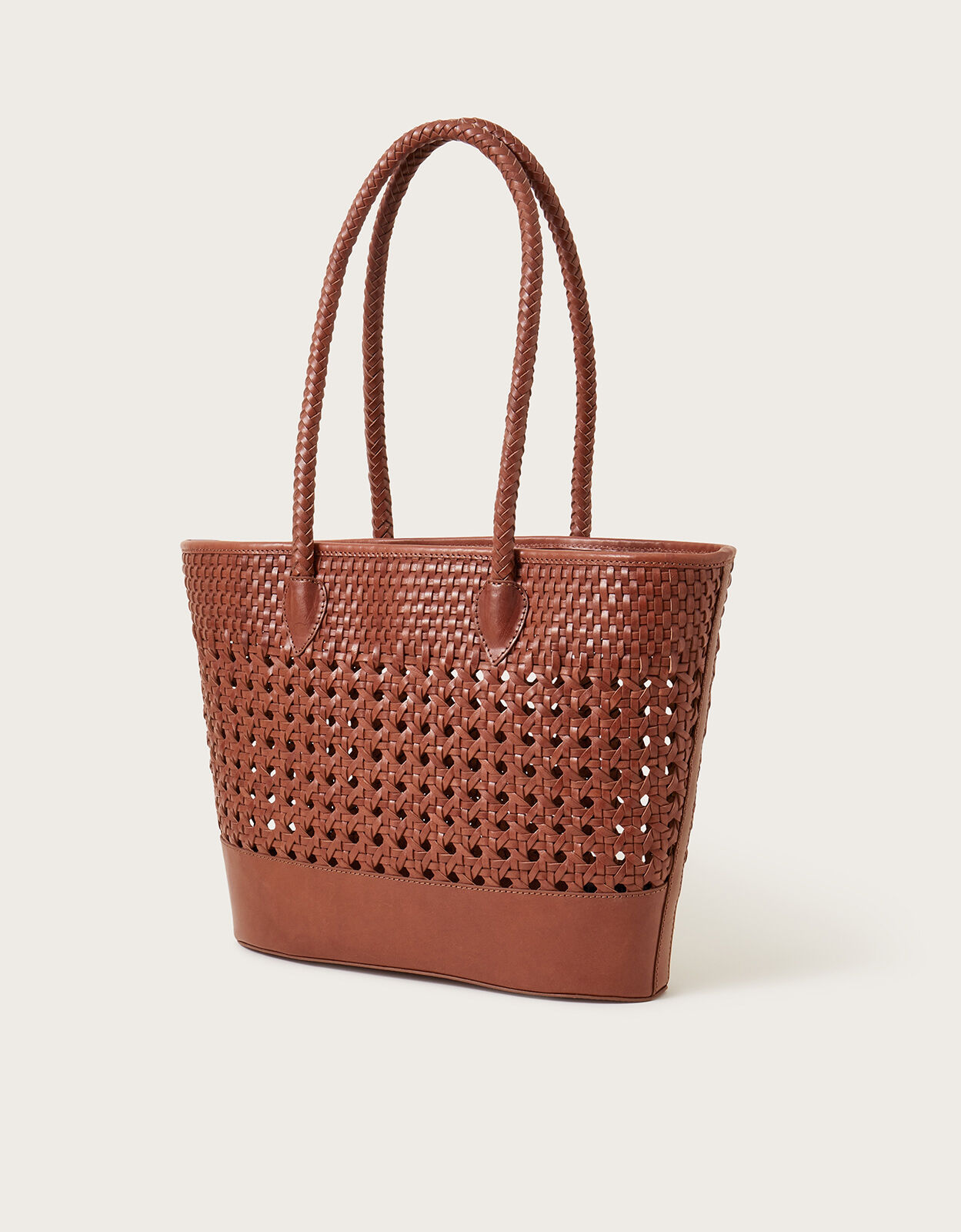 Braided leather tote hotsell