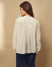 East Scarlet Pintuck Blouse, Ivory (IVORY), large