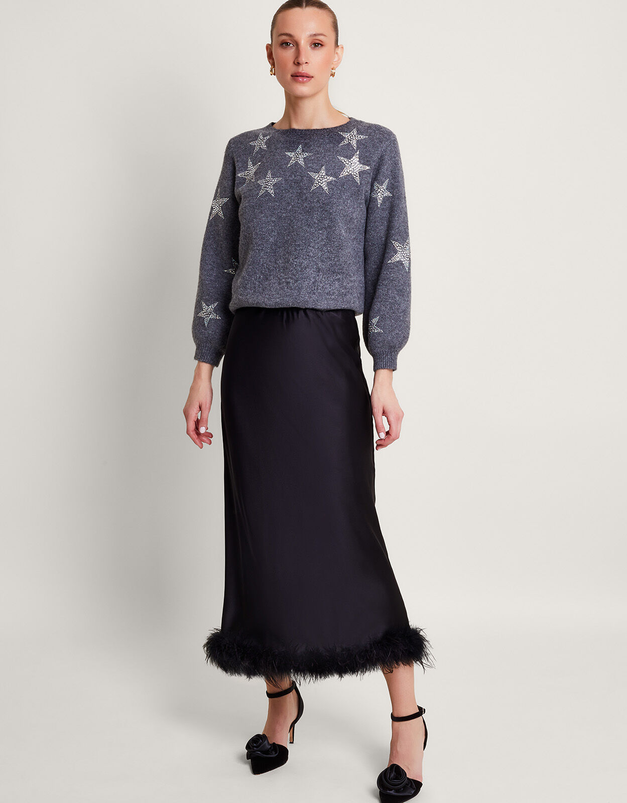 Black feather skirt uk hotsell