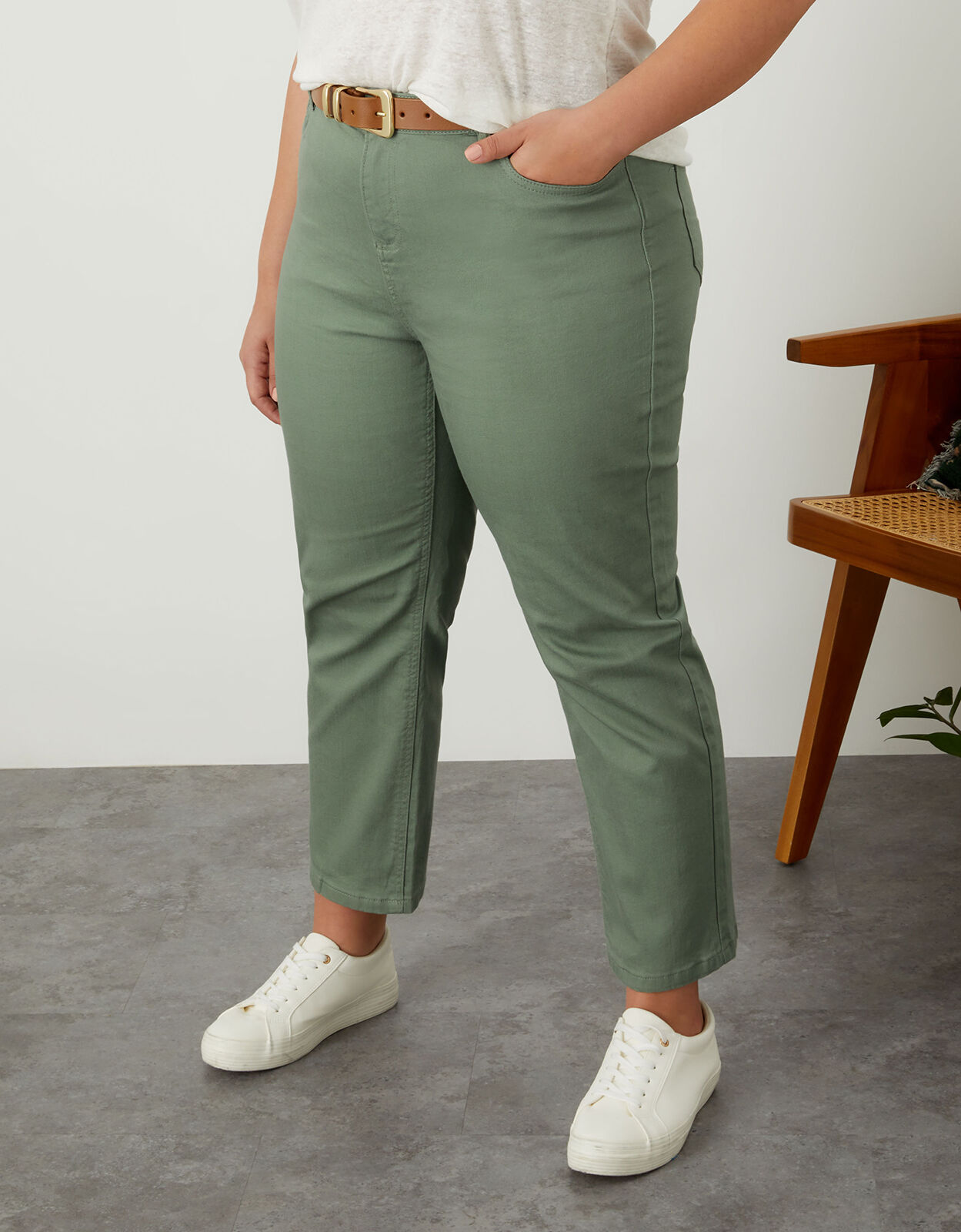 Safia Denim Jeans Green