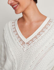 Lulu Short Sleeve Jumper, Ivory (IVORY), large