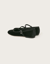 Velvet Ballet Flats, Black (BLACK), large