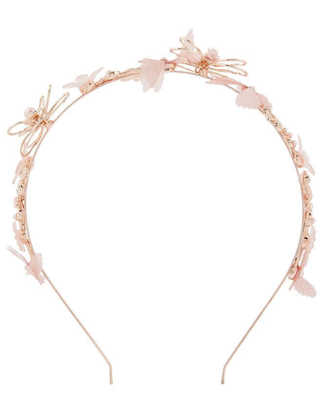 Abilene Flower and Butterfly Headband, , large