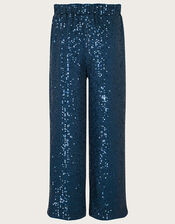 Sequin Trousers, Teal (TEAL), large