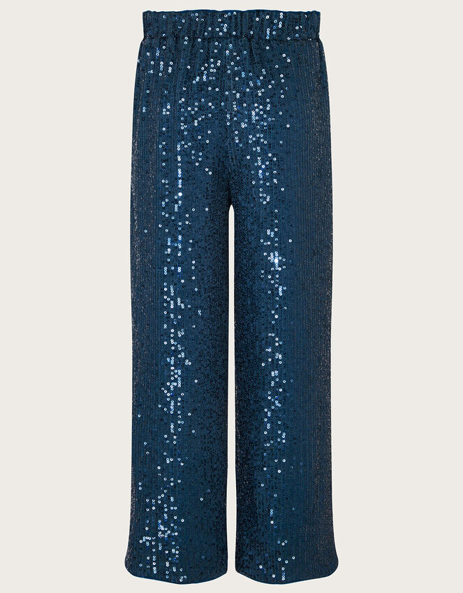 Sequin Trousers, Teal (TEAL), large