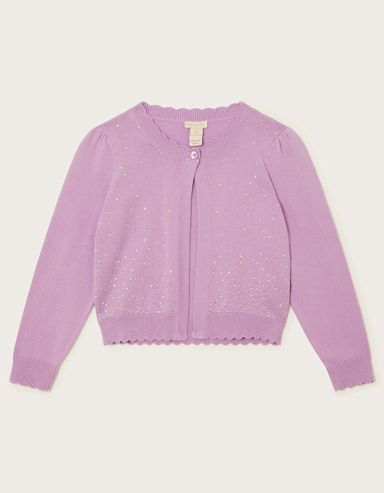 Gem Embellished Cardigan Purple
