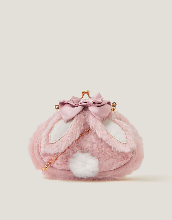 Beau Fluffy Bunny Clip Frame Bag, , large