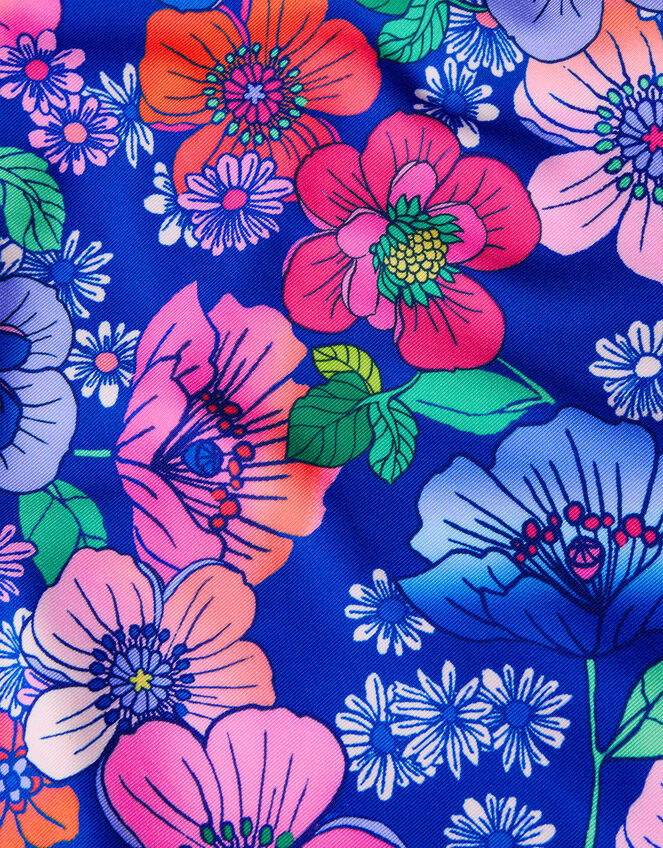 Retro Floral Swimsuit , Blue (BLUE), large