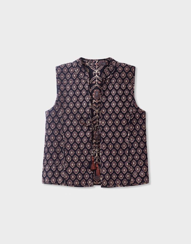 East Jesi Print Quilted Gliet, Multi (MULTI), large