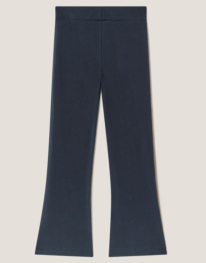 Sequin Bow Embellished Flare Leggings, Blue (NAVY), large