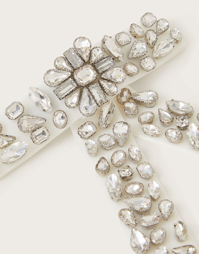 Gemstone Bow Hair Clip, , large