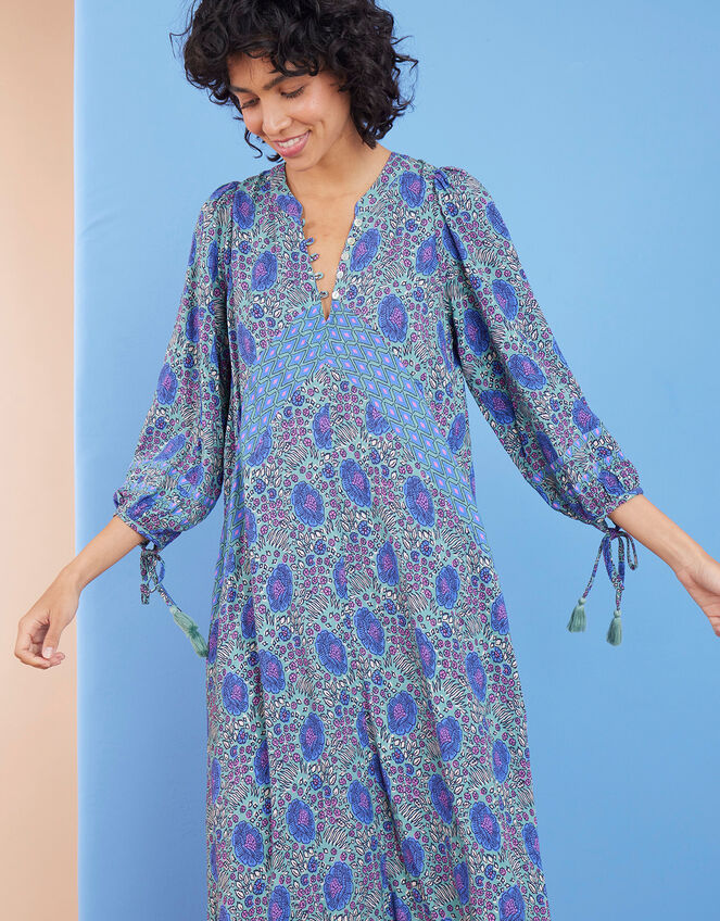 East Aarti Floral Print Maxi Dress, Purple (PURPLE), large