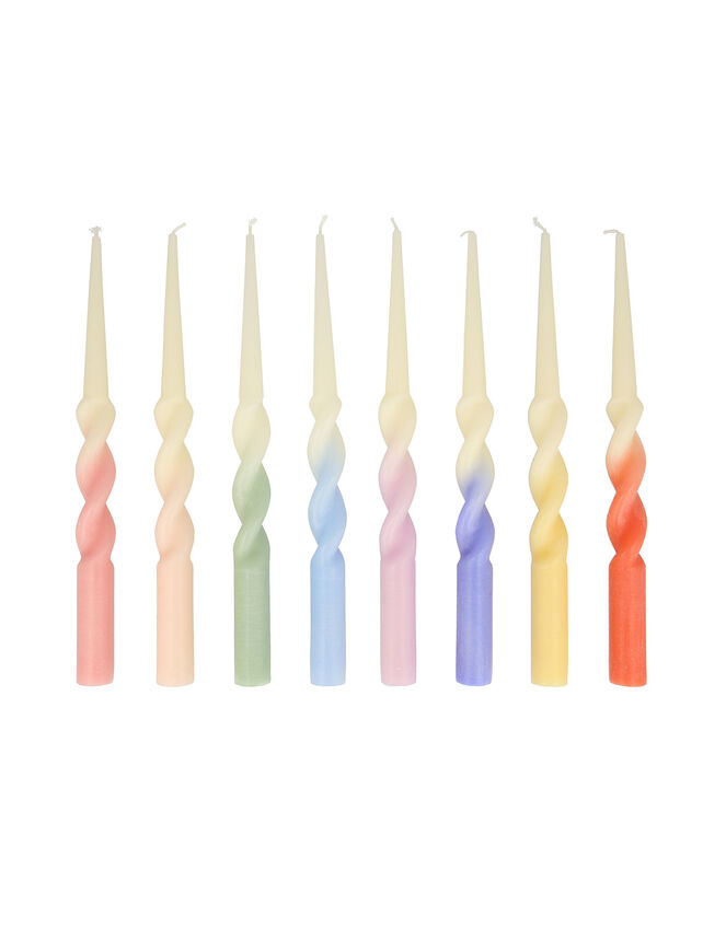 Meri Meri Twisted Rainbow Table Candles 8 Pack, , large