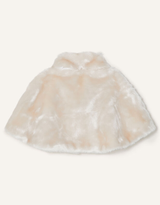 Faux Fur Cape, Natural (CHAMPAGNE), large