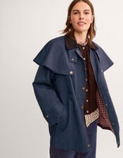 Carly Cape Barn Jacket, Blue (NAVY), large
