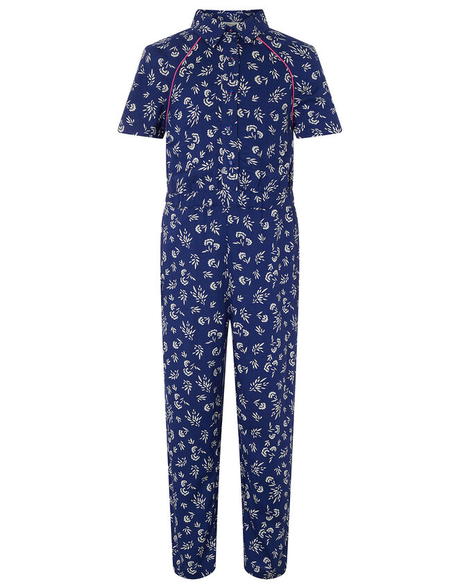 Phoebe Ditsy Floral Jumpsuit, Blue (NAVY), large