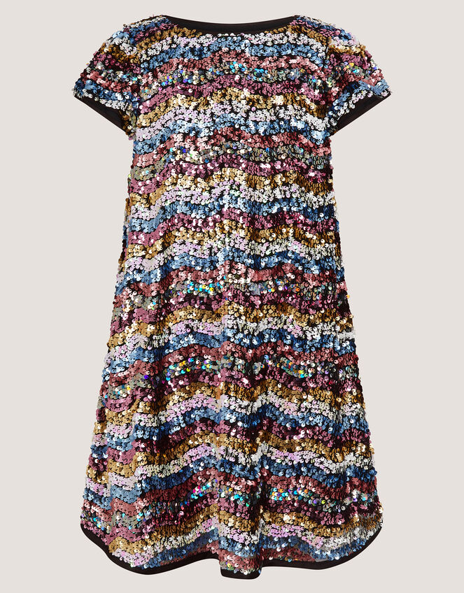 Sequin Stripe Party Dress, Multi (MULTI), large