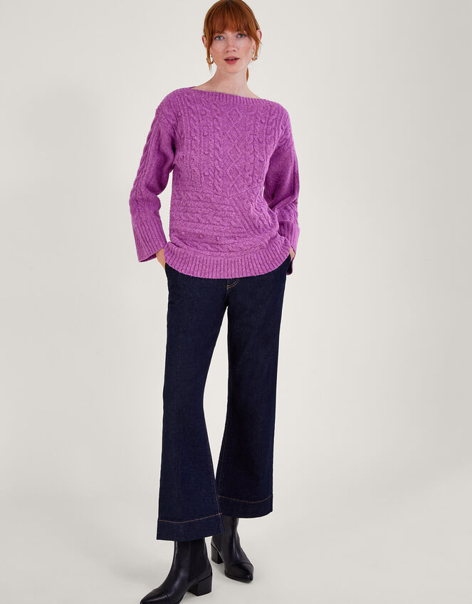 Satu Stitch Jumper, Purple (LILAC), large