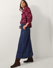 Blair Floral Appliqué Blouse, Red (CHERRY), large