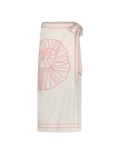 Fabienne Chapot Sine Shell Embroidered Wrap Skirt, Ivory (IVORY), large