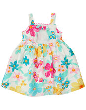 Baby Tanna Dress in Linen and Organic Cotton, Ivory (IVORY), large