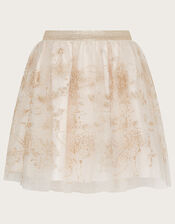 Land of Wonder Embroidered Skirt , Gold (GOLD), large
