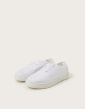 Glitter Pump Trainers, Ivory (IVORY), large