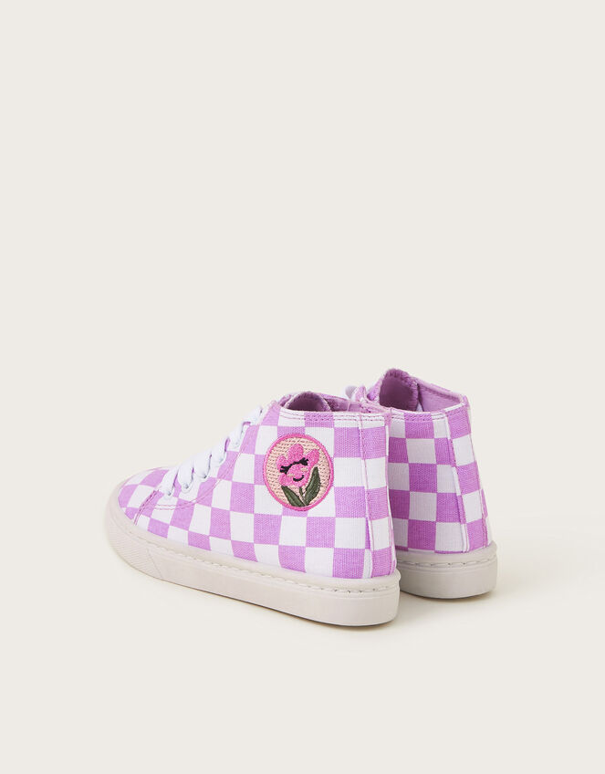 Checkerboard High-Top Trainers, Multi (MULTI), large