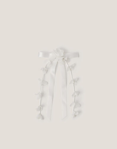 Floral Bow Hair Clip, , large