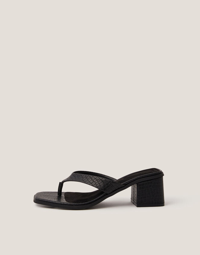 Tilly Toe Thong Mules, Black (BLACK), large
