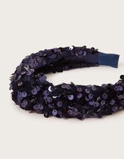 Amy Velvet Sequin Headband, , large