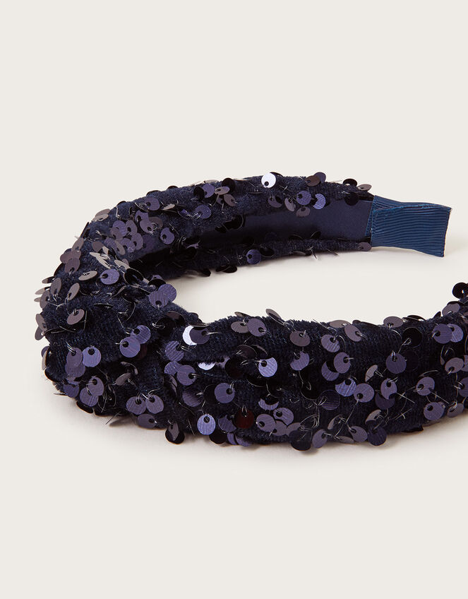 Amy Velvet Sequin Headband, , large
