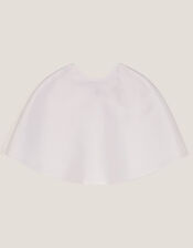 Duchess Bow Twill Cape, Ivory (IVORY), large